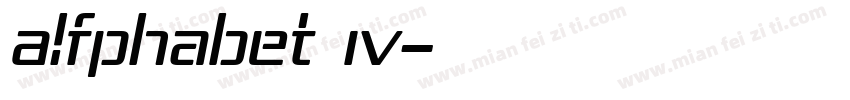 Alfphabet IV字体转换